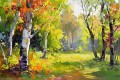 Original trees wall painting summer landscape canvas forest